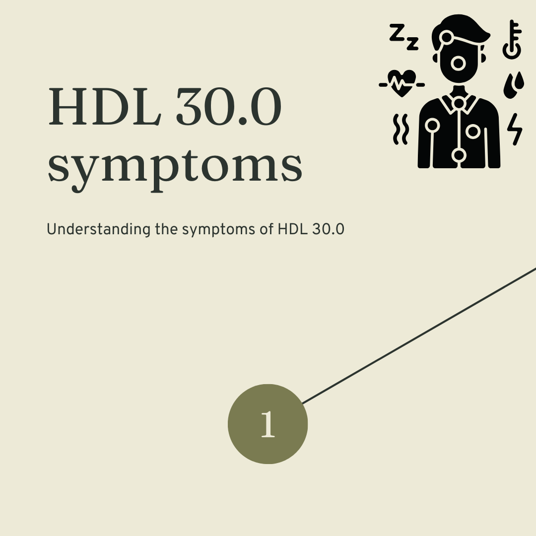 What are the symptoms of HDL 30.0?